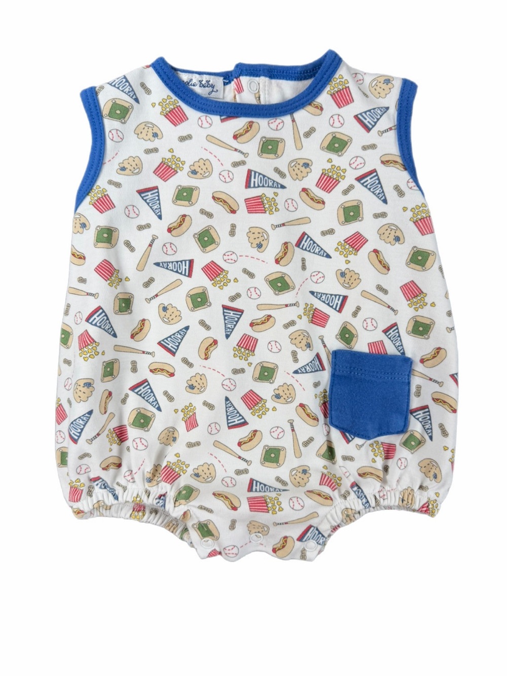 MAGNOLIA BABY Baseball Printed Sleeveless Baby Boy Bubble- 3M